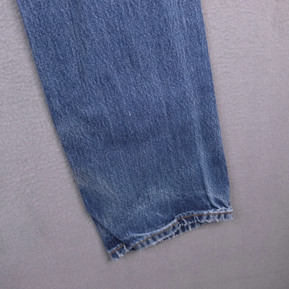 Levi's 505 Regular Fit Jeans Blue Denim 36x34 Distressed Faded Cotton Straight